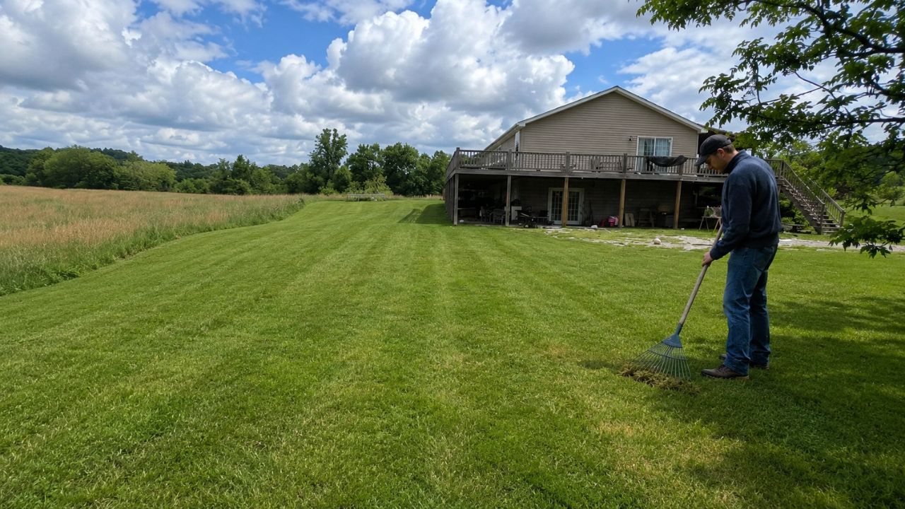 Dead lawn transformed to green sod in Sudbury Ontario