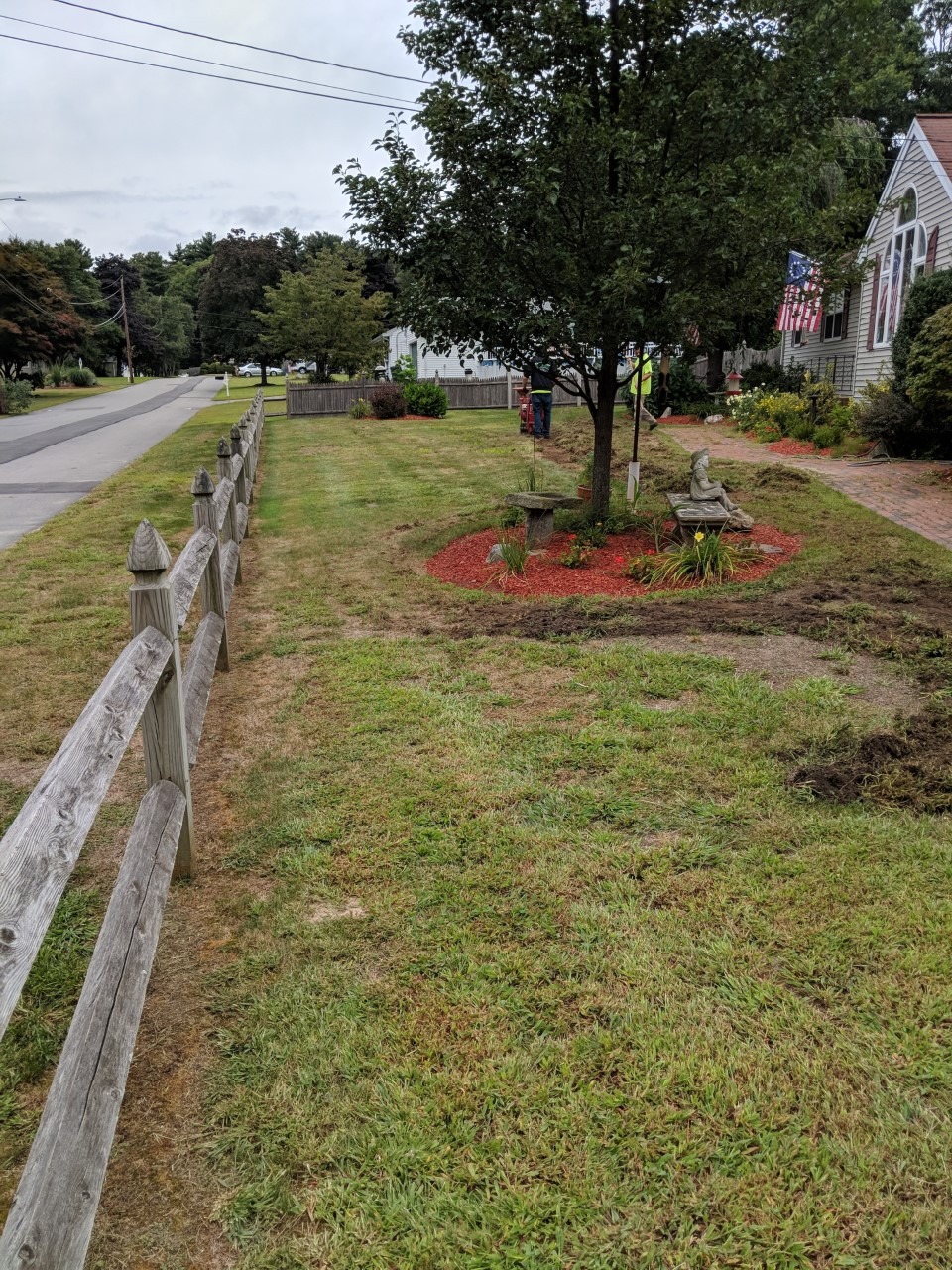 Dry brown patch uneven watering Sudbury