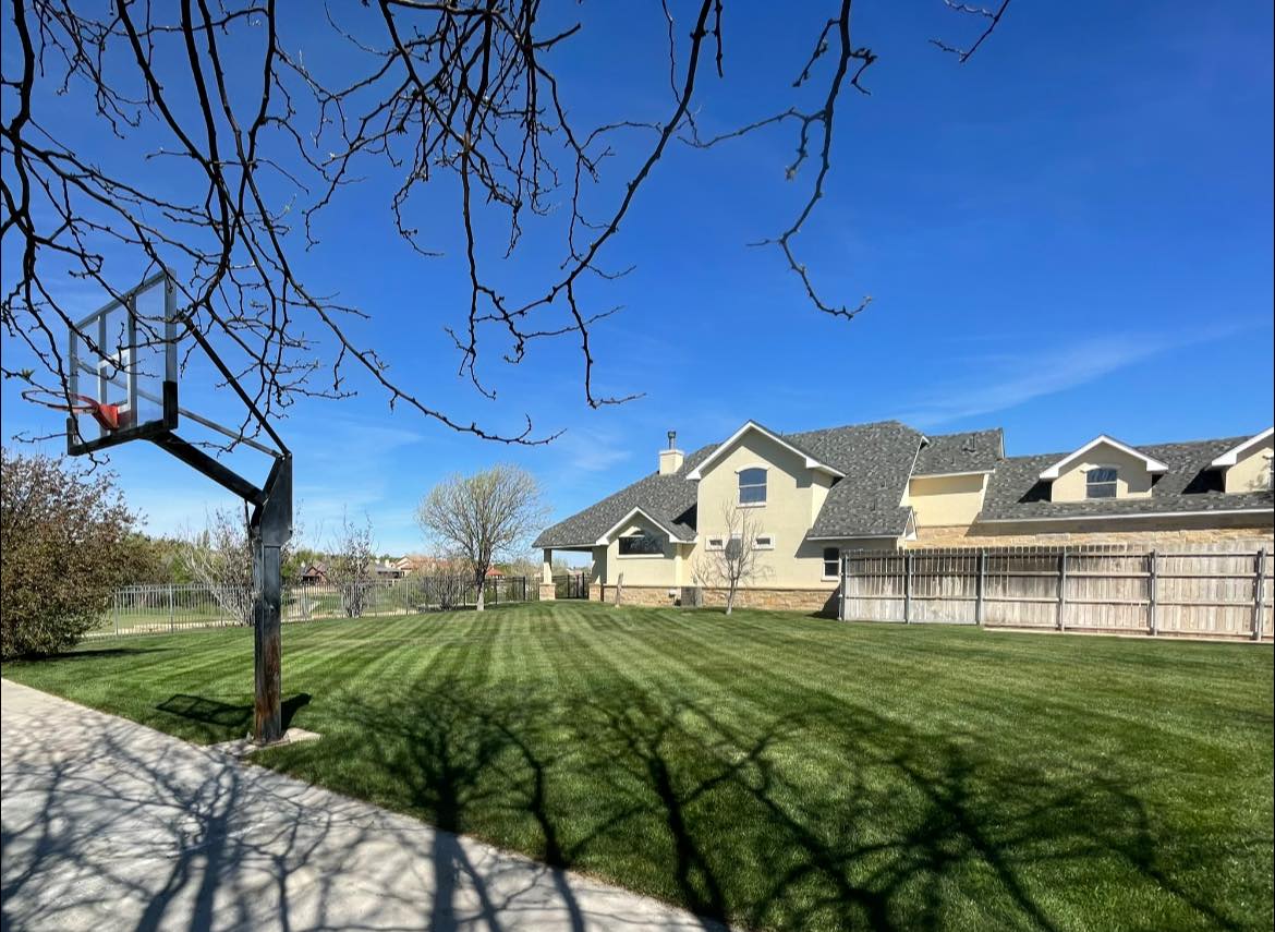 Healthy green lawn in Greater Sudbury after professional fertilization treatment