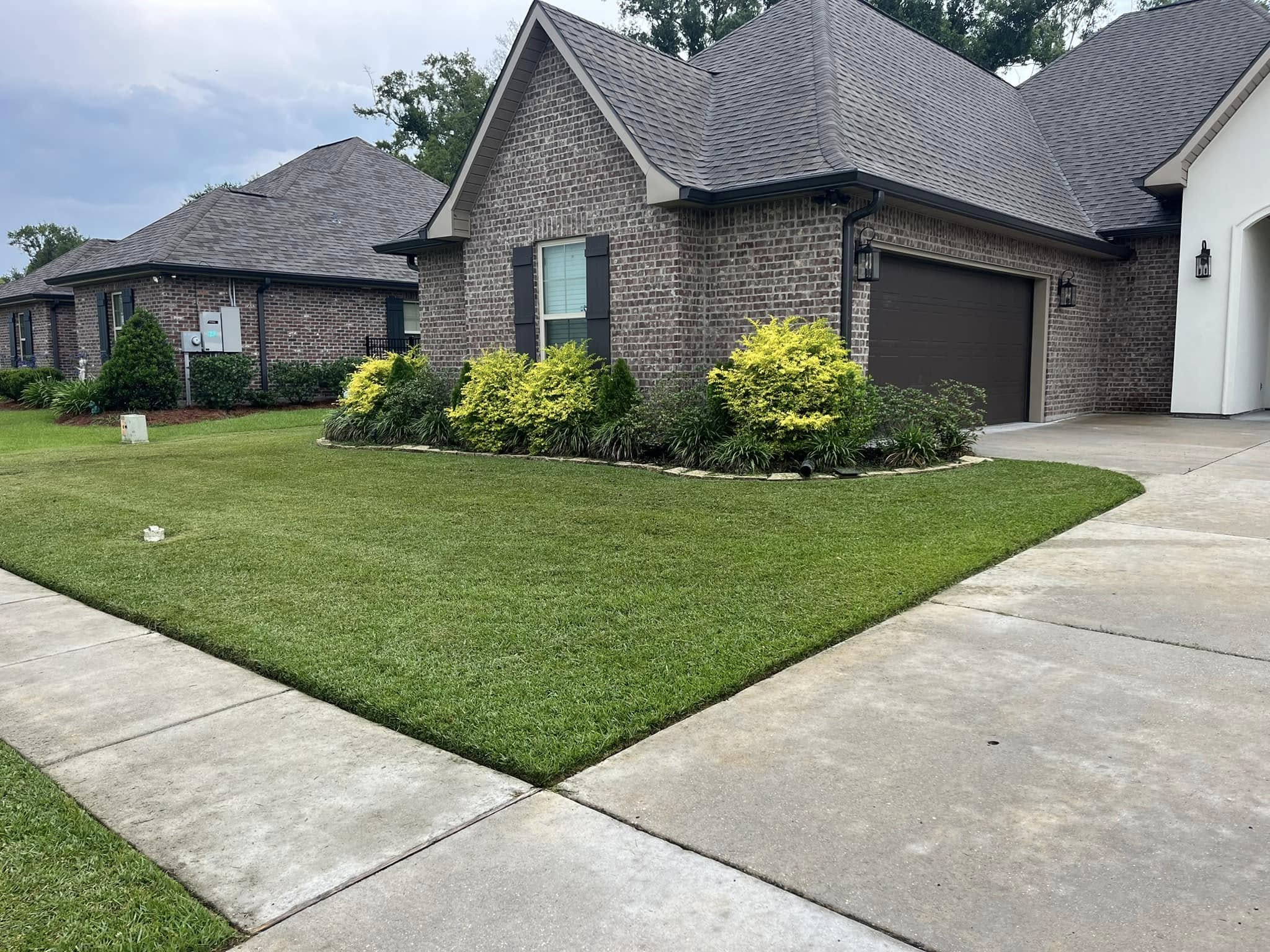 Lawn edging clean border Sudbury property