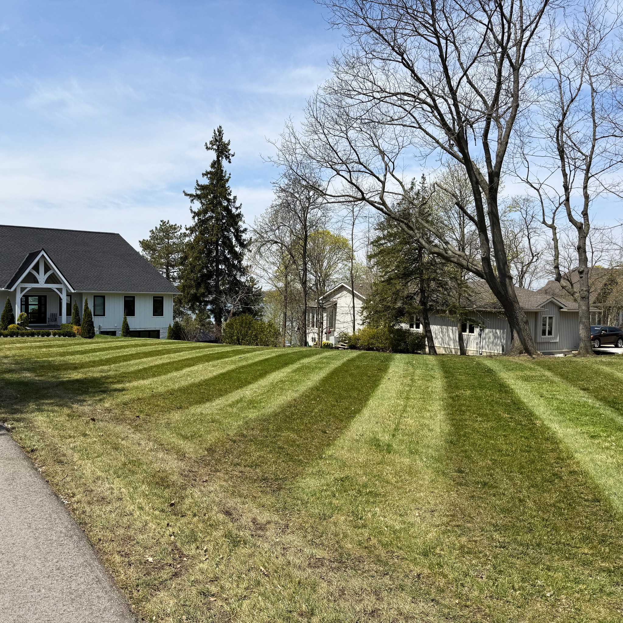 Residential landscaping project Greater Sudbury Ontario lawn and garden beds