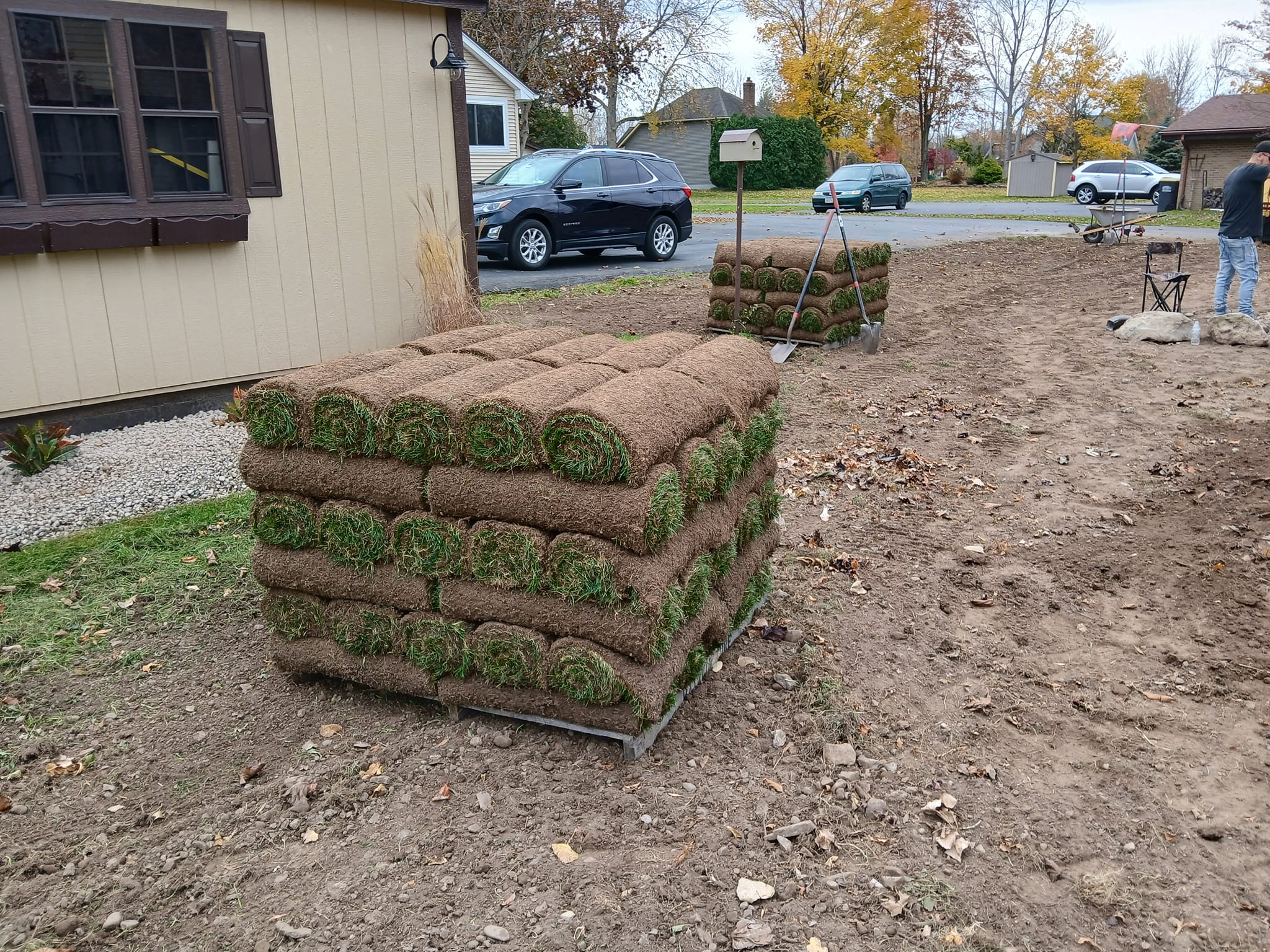 Sod rolls stored shade Sudbury