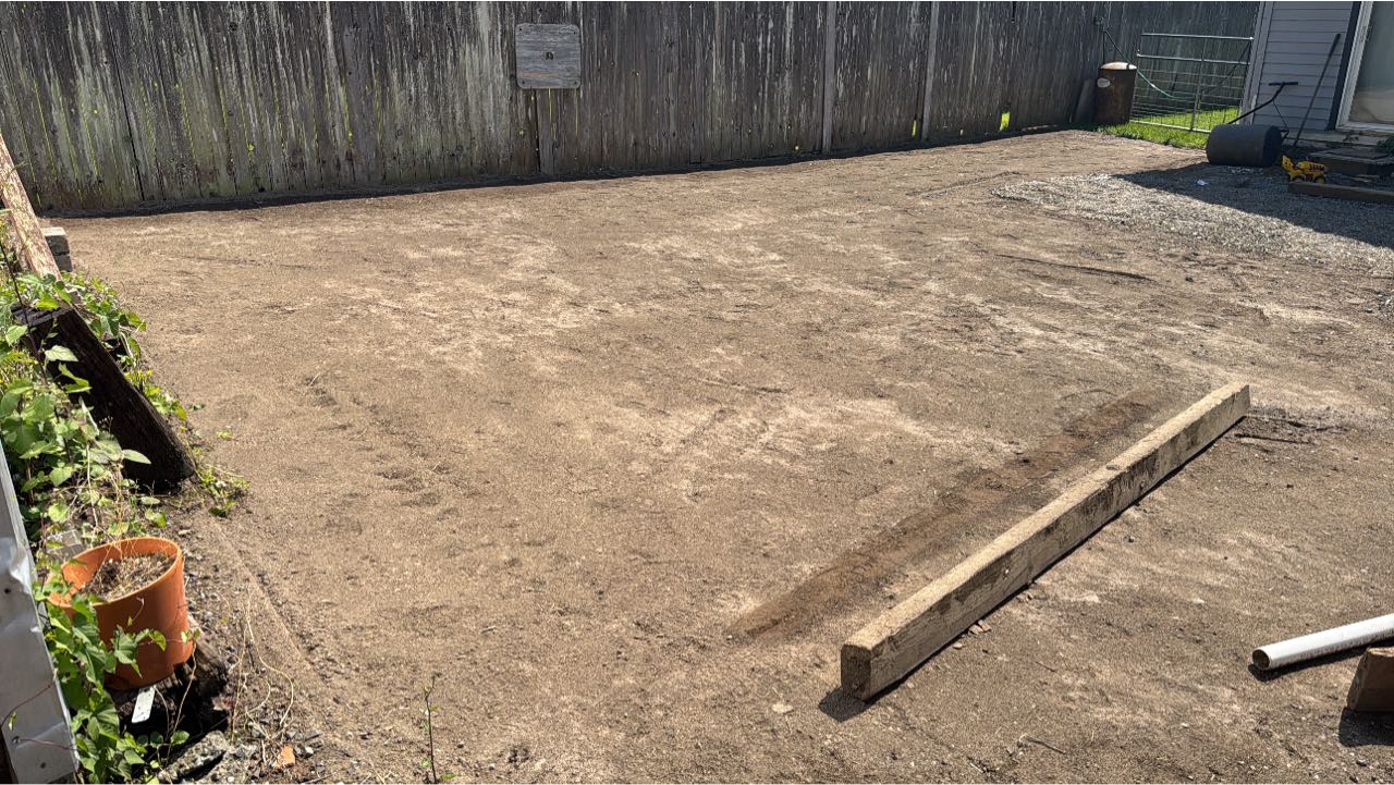 Soil grading and bed preparation before sod installation in Greater Sudbury by Cutting Edge Lawn