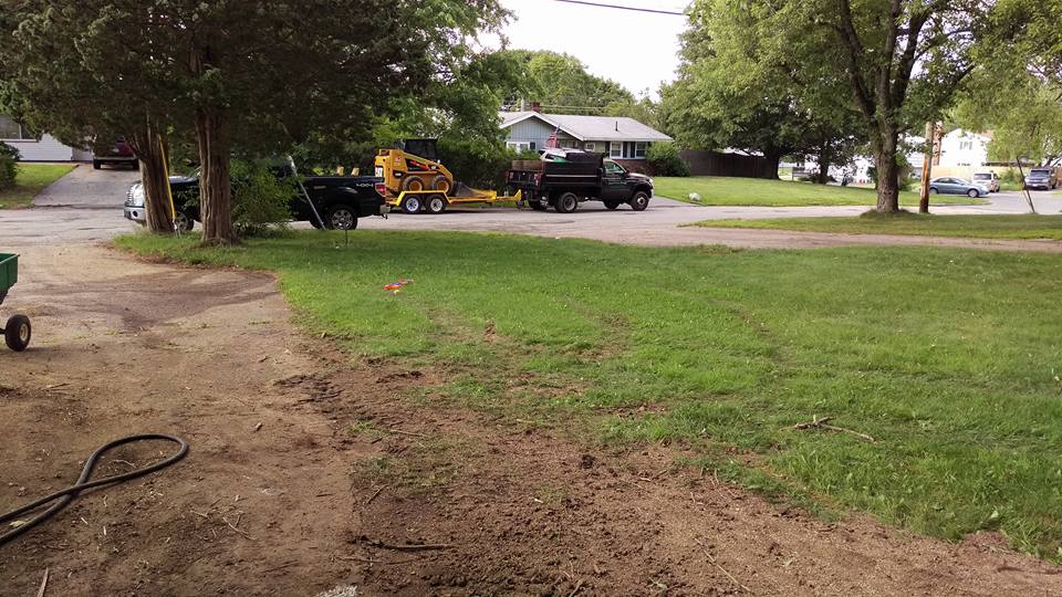 Water pooling compacted lawn Sudbury