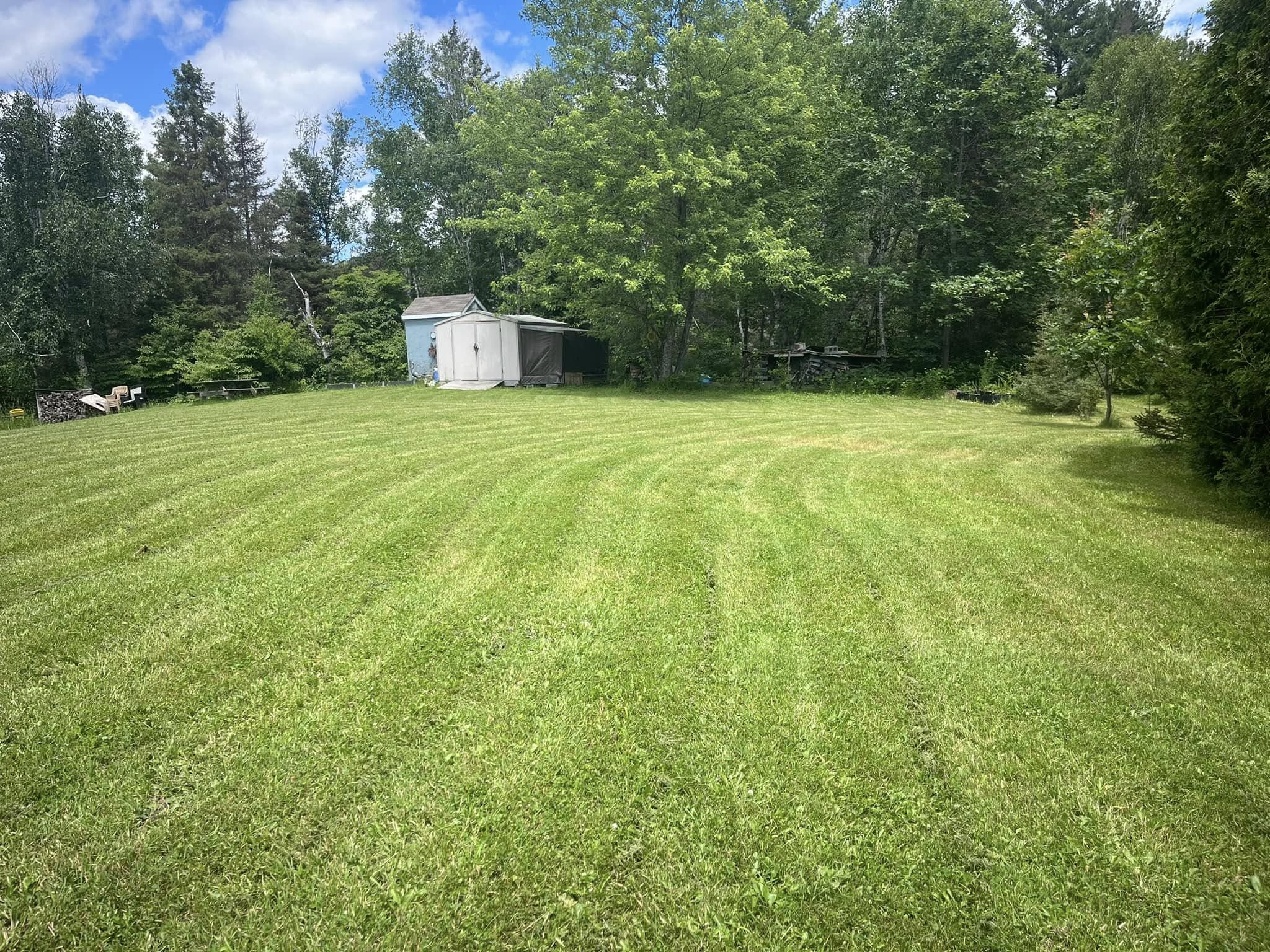 Well maintained residential lawn in Val Caron Greater Sudbury Ontario