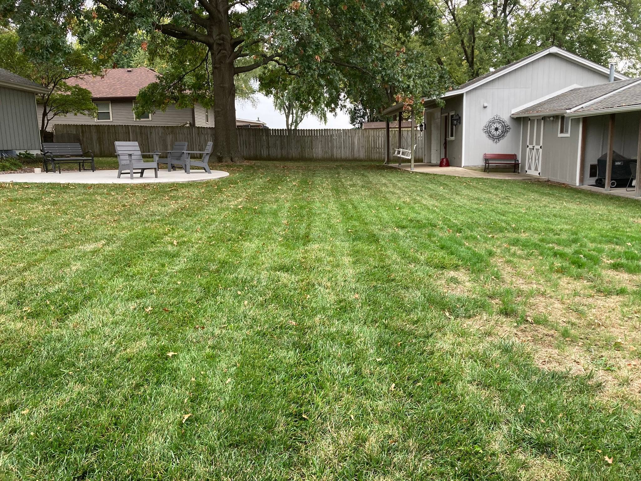 Average residential lawn condition before consistent care program in Garson Sudbury
