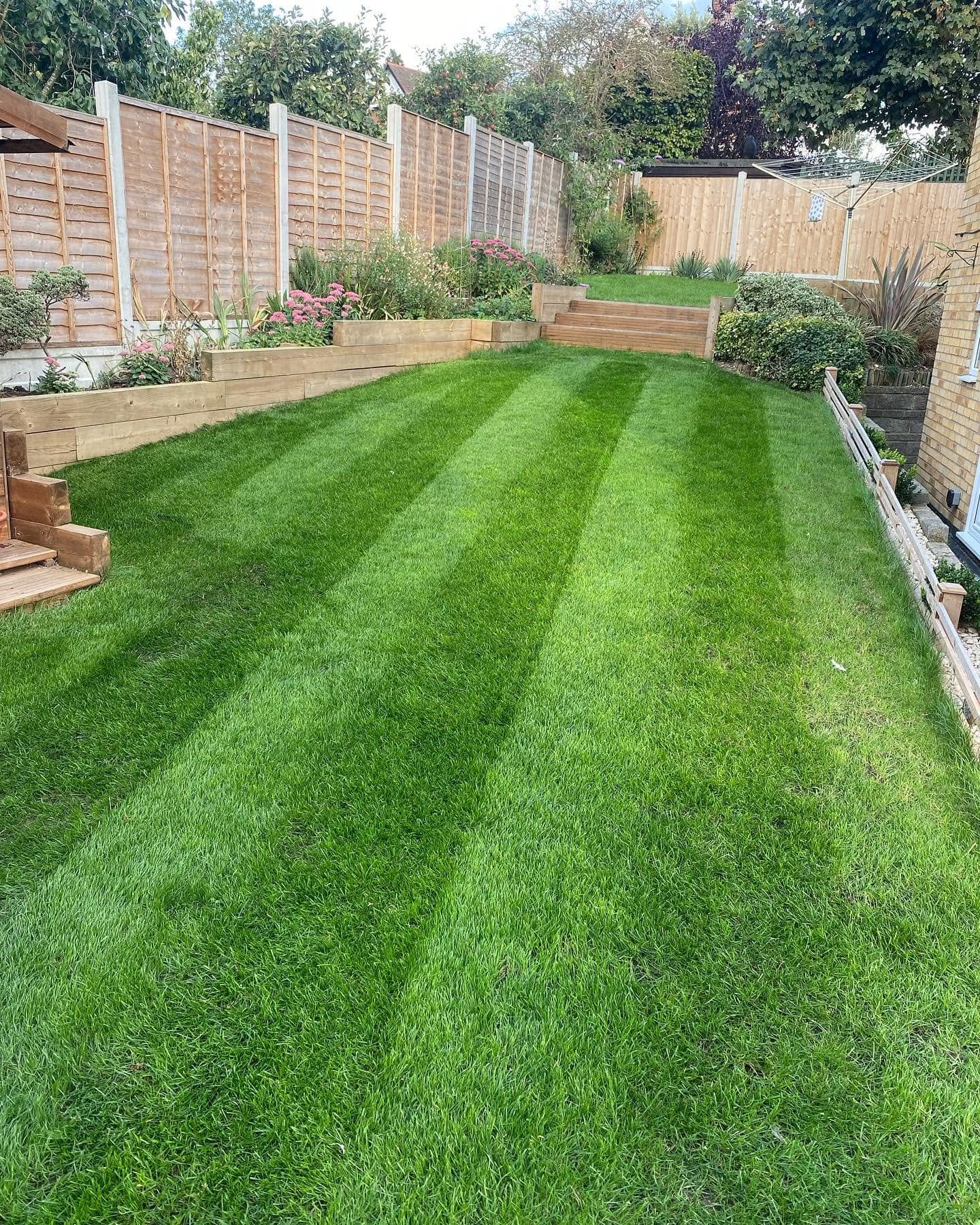Clean professionally maintained lawn on Sudbury residential property