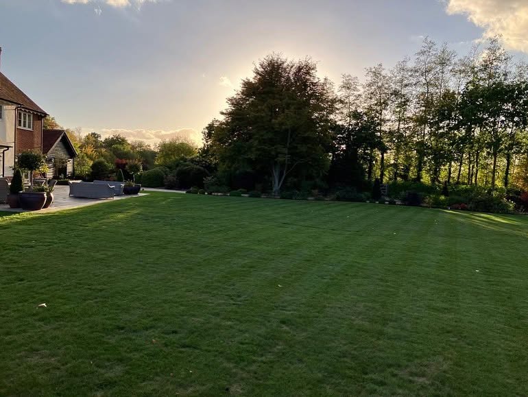 Consistently maintained green lawn in Greater Sudbury Ontario