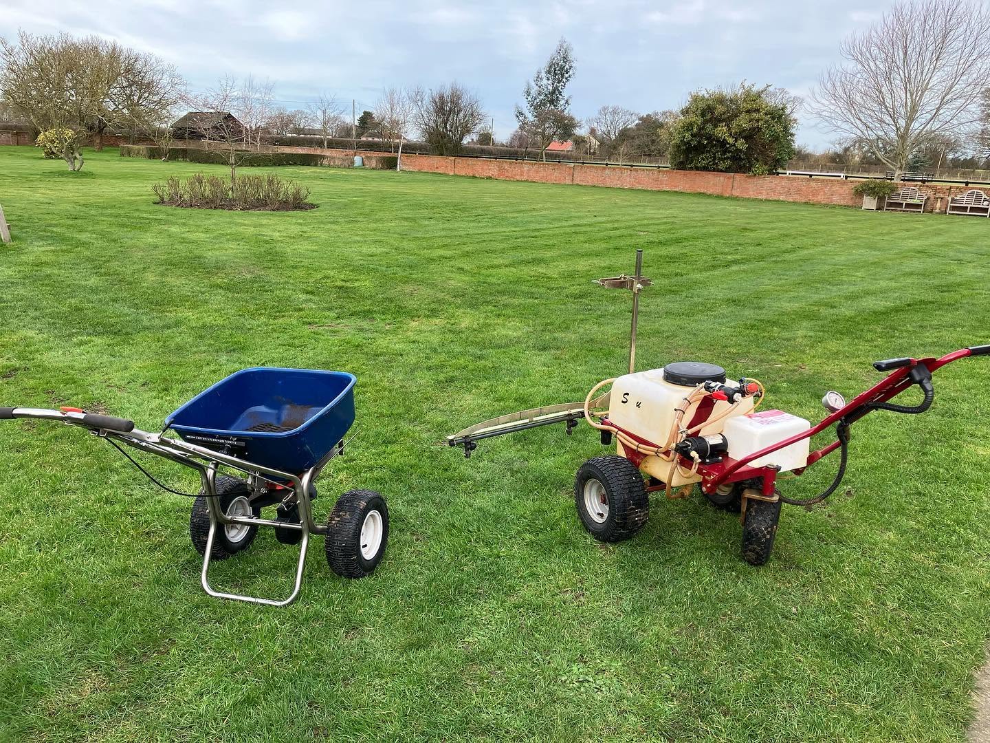 Homeowner asking lawn care company question end of job Sudbury Ontario