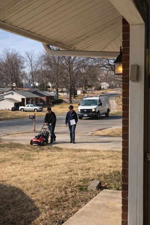 Homeowner on phone with lawn mowing service in Sudbury Ontario asking right questions