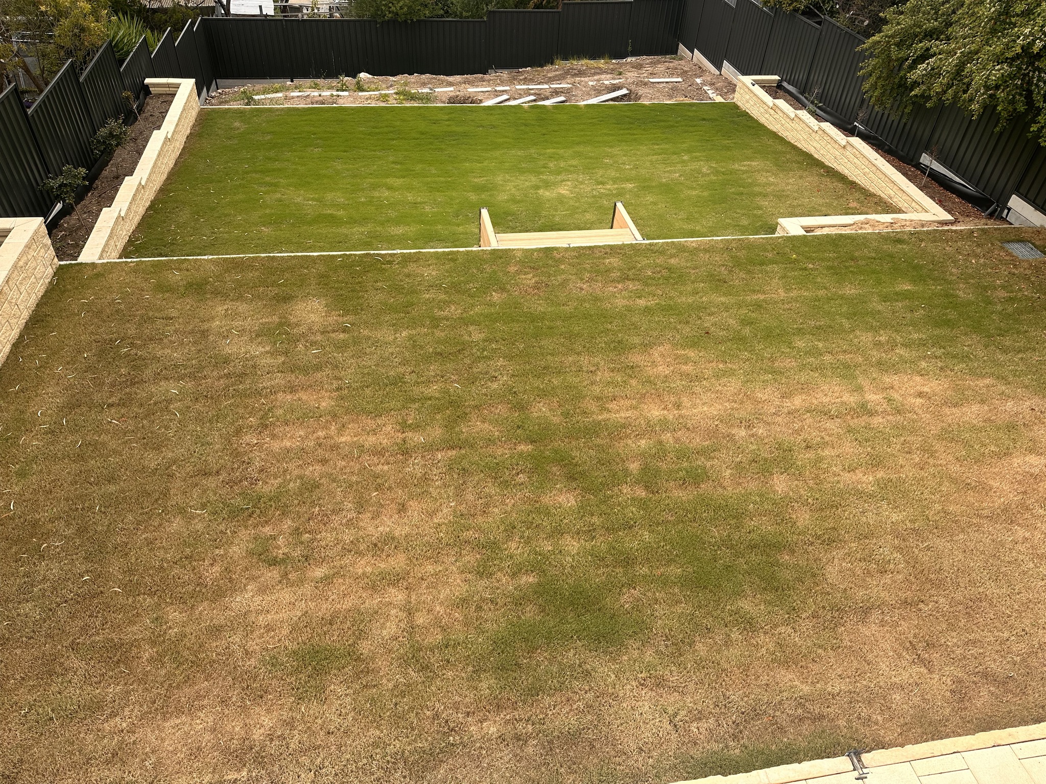 Hot dry summer day Sudbury Ontario new sod heat stress clay soil