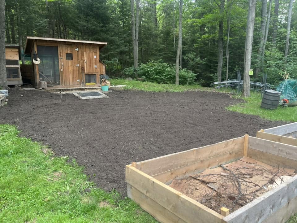 Lawn edging garden bed cleanup backyard Sudbury Ontario event preparation