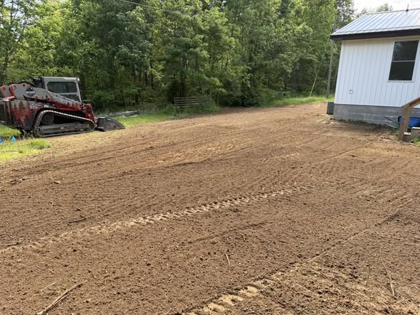 Lawn soil conditions on an Azilda Ontario residential property