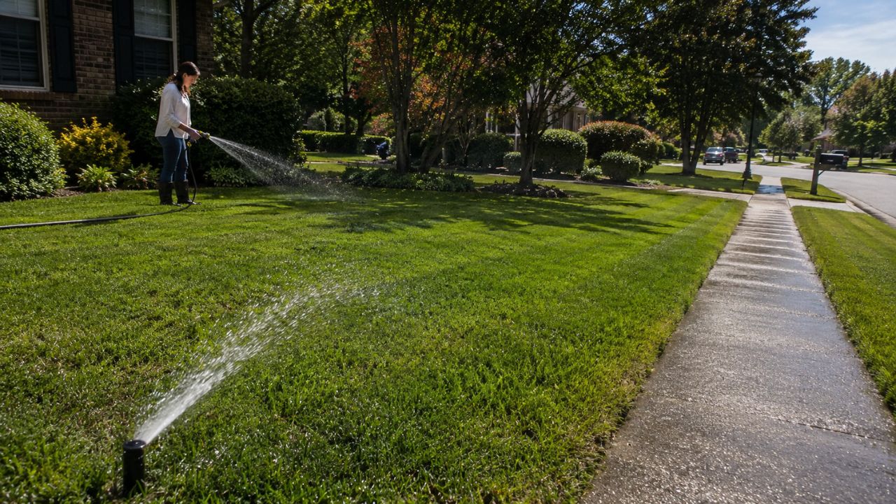 Lawn sprinkler system on Sudbury Ontario residential property