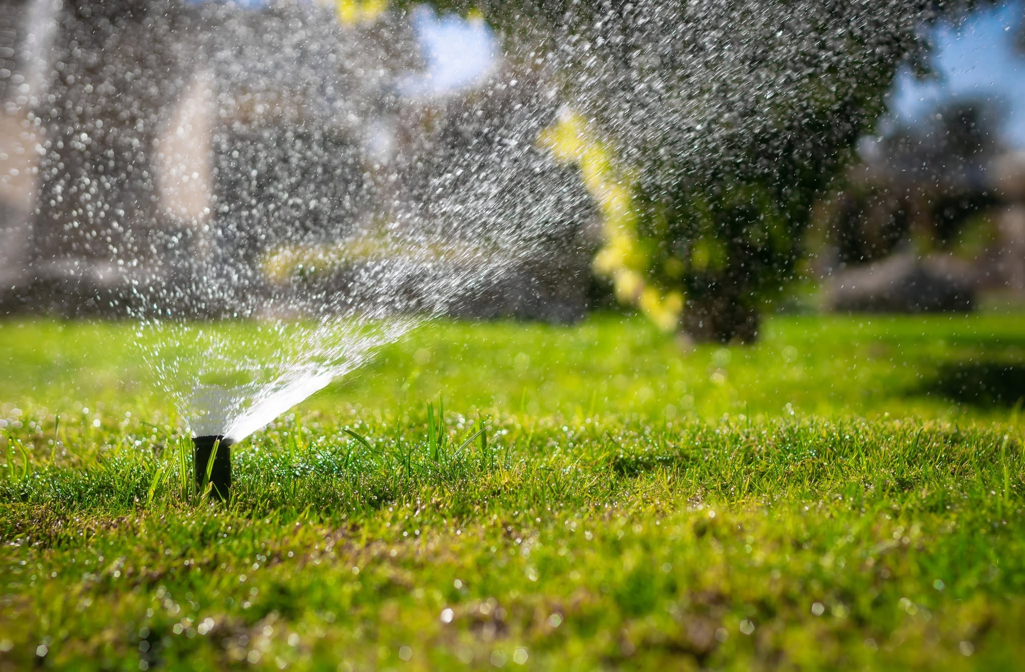 Lawn sprinkler system on Sudbury Ontario residential property