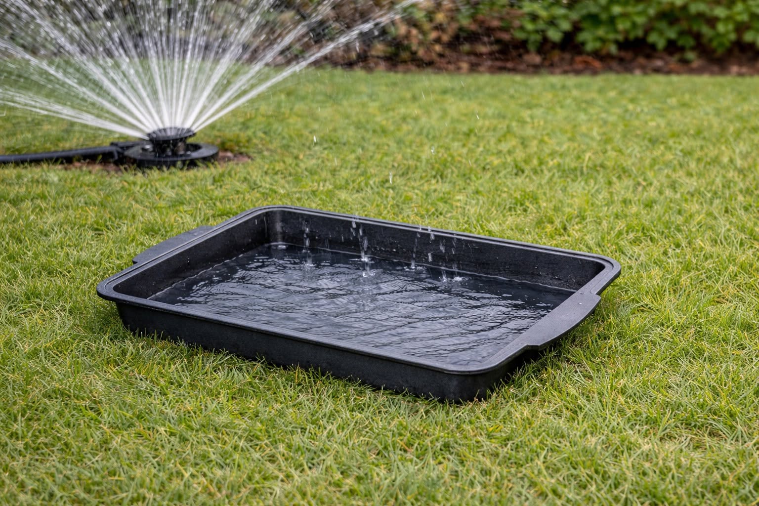 Lawn watering depth test Sudbury Ontario correct deep versus shallow technique