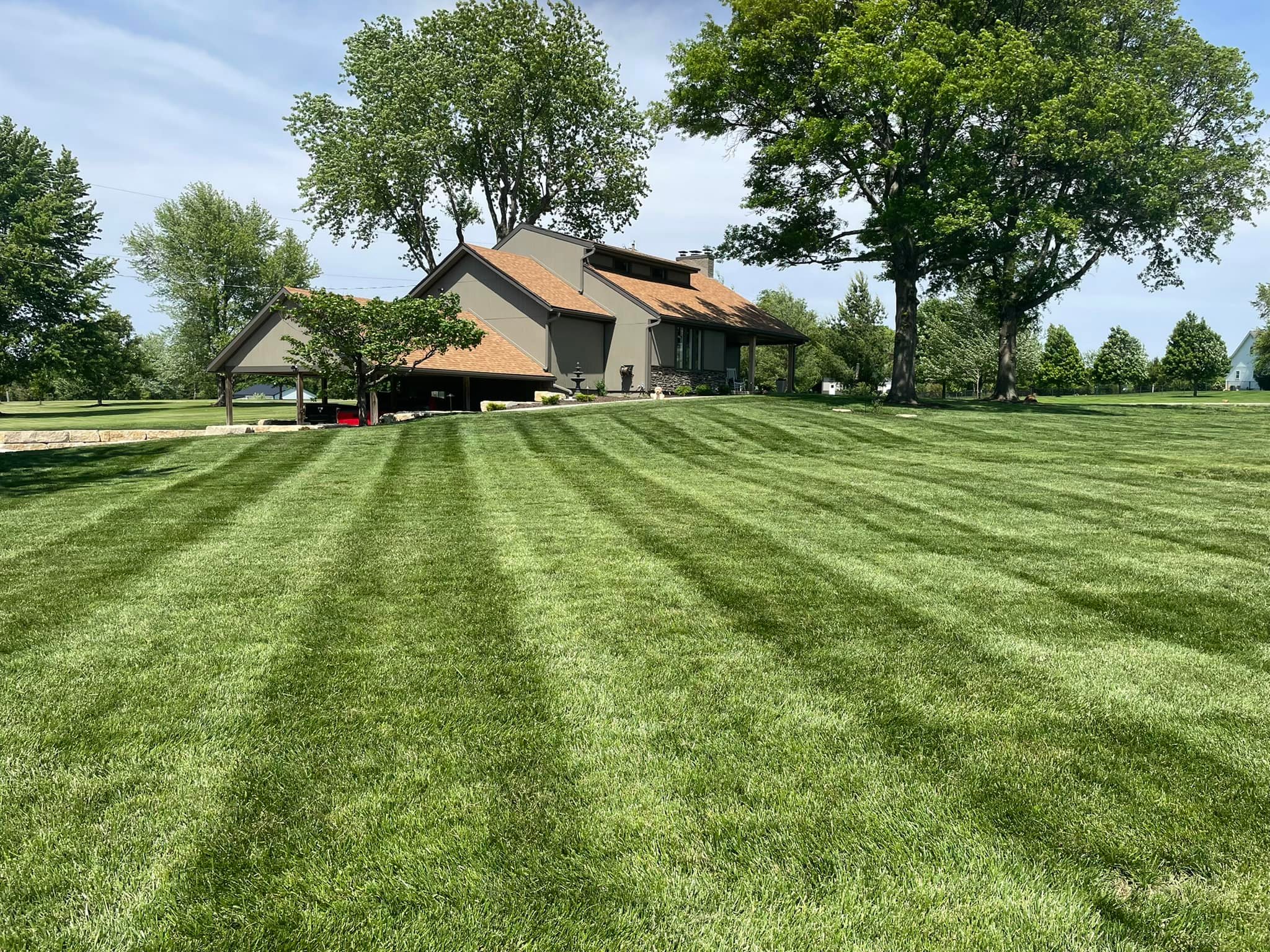 Restored beautiful green lawn residential property Greater Sudbury Ontario