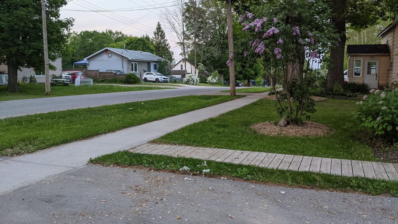 Ryan Lingenfelter discussing yard work pricing honestly with homeowner Greater Sudbury Ontario