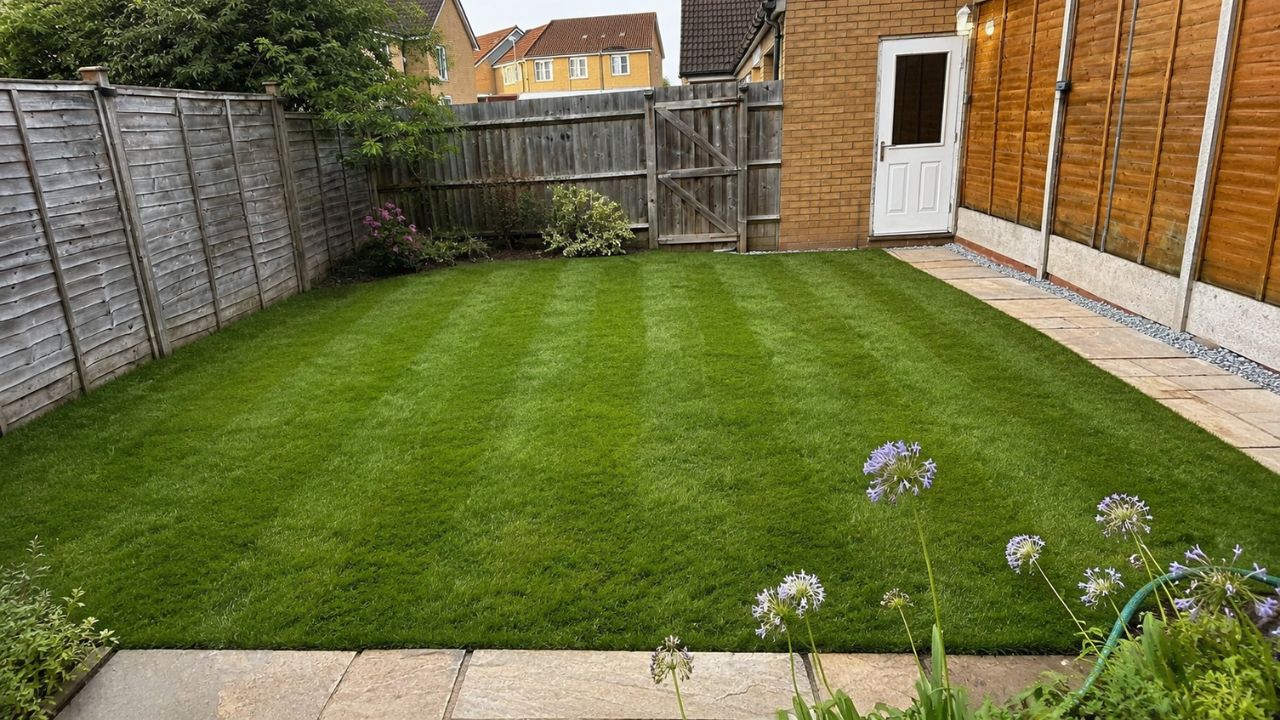 Ryan Lingenfelter in conversation with homeowner residential lawn Val Caron Greater Sudbury Ontario