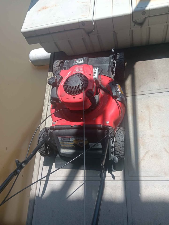 Unused expensive lawn equipment in Sudbury homeowner garage highlighting common overspending mistakes