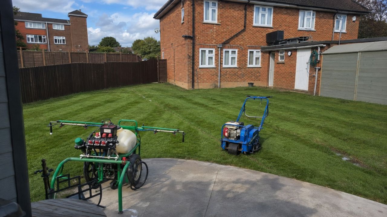 Waterlogged lawn with drainage problems on a Greater Sudbury Ontario residential property