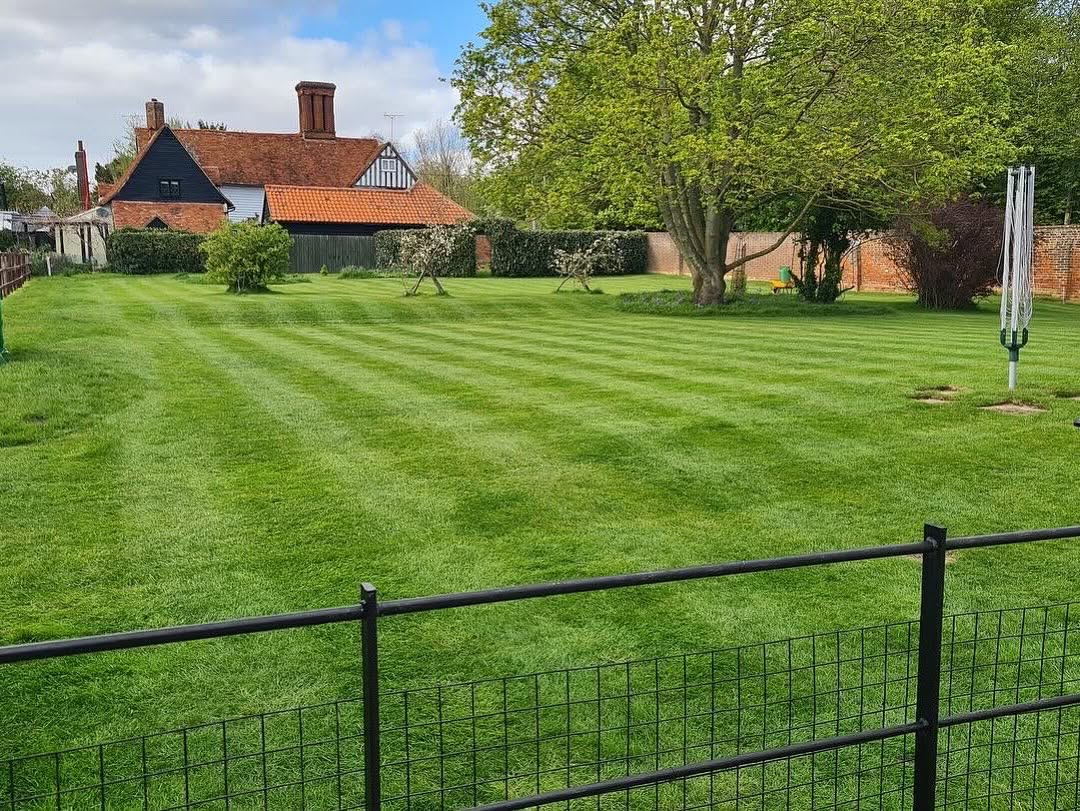 Well maintained clean lawn edges on a Sudbury Ontario residential property showing proper care
