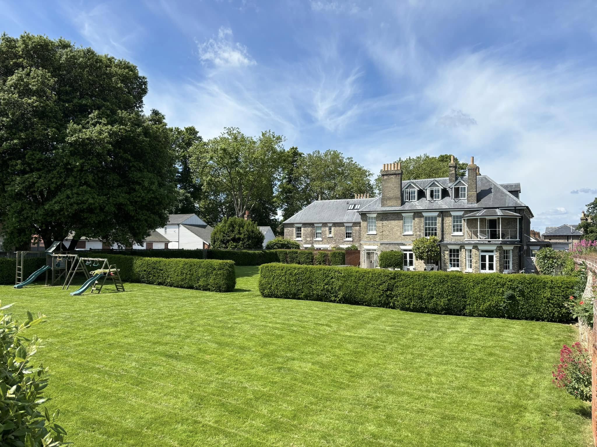 Well maintained lawn after mowing in Greater Sudbury Ontario