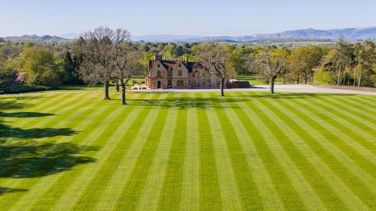 Well maintained residential lawn in Greater Sudbury Ontario showing results of proper lawn care
