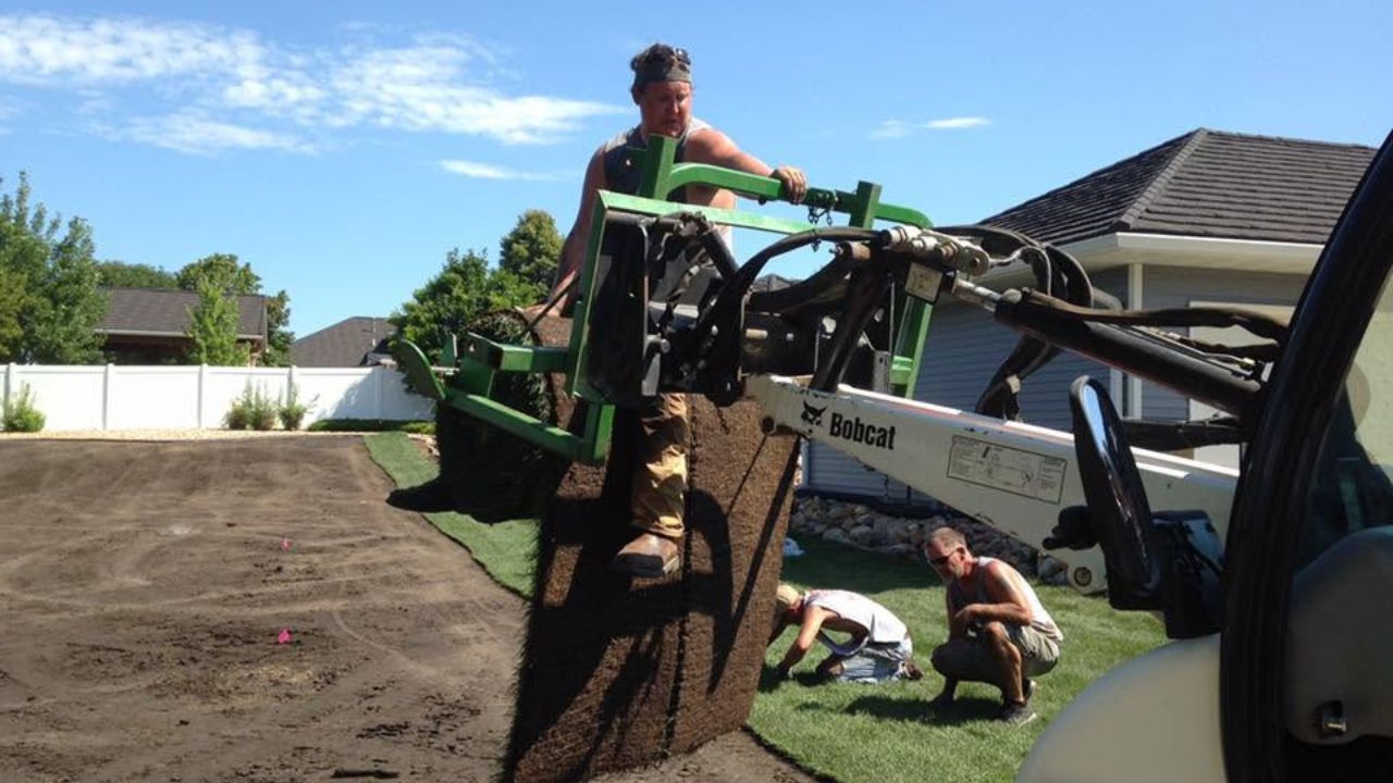 Young Ryan Lingenfelter starting out lawn care work in Sudbury Ontario 2020