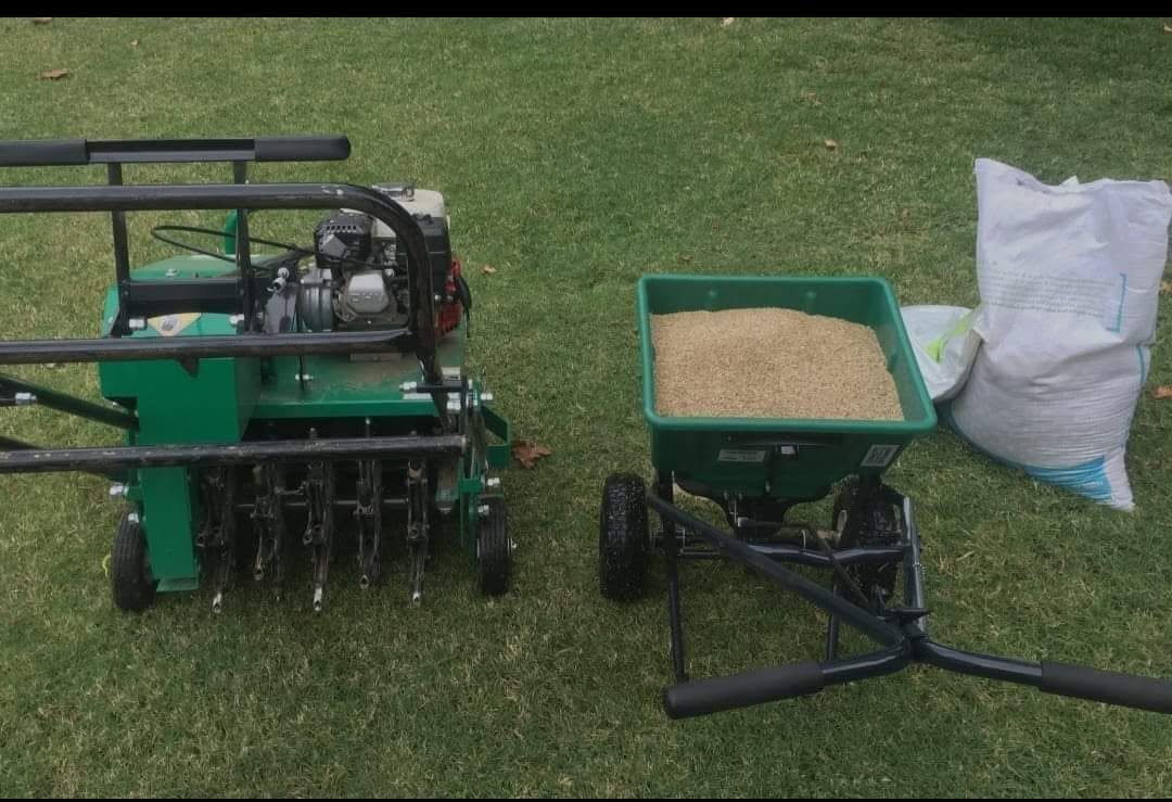 full lawn overseeding aeration residential property Greater Sudbury Ontario spring restoration