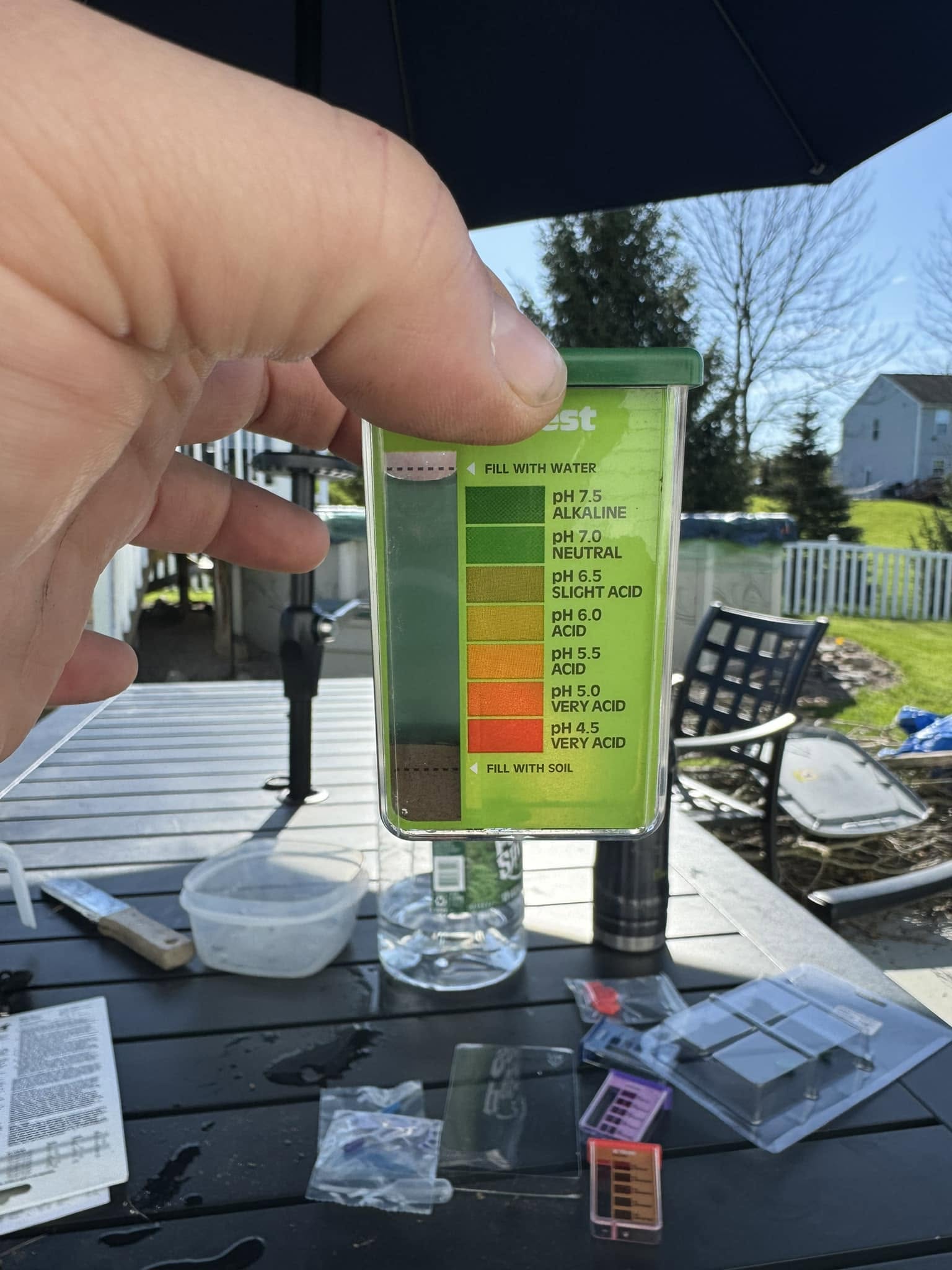 soil test result paper pH reading Greater Sudbury Ontario unexpected extreme result lawn care