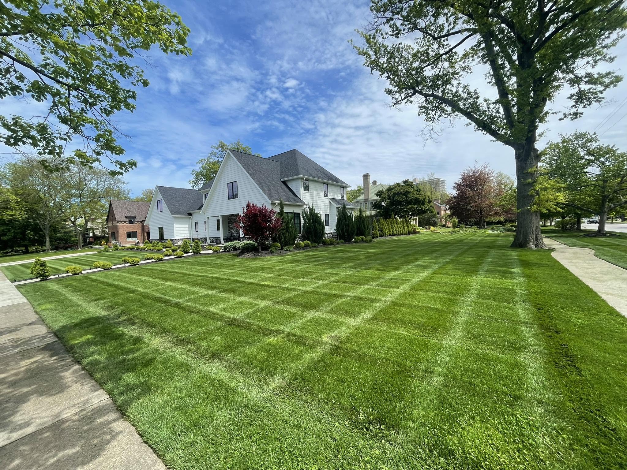 Core lawn care fundamentals being applied correctly on Sudbury property in 2026