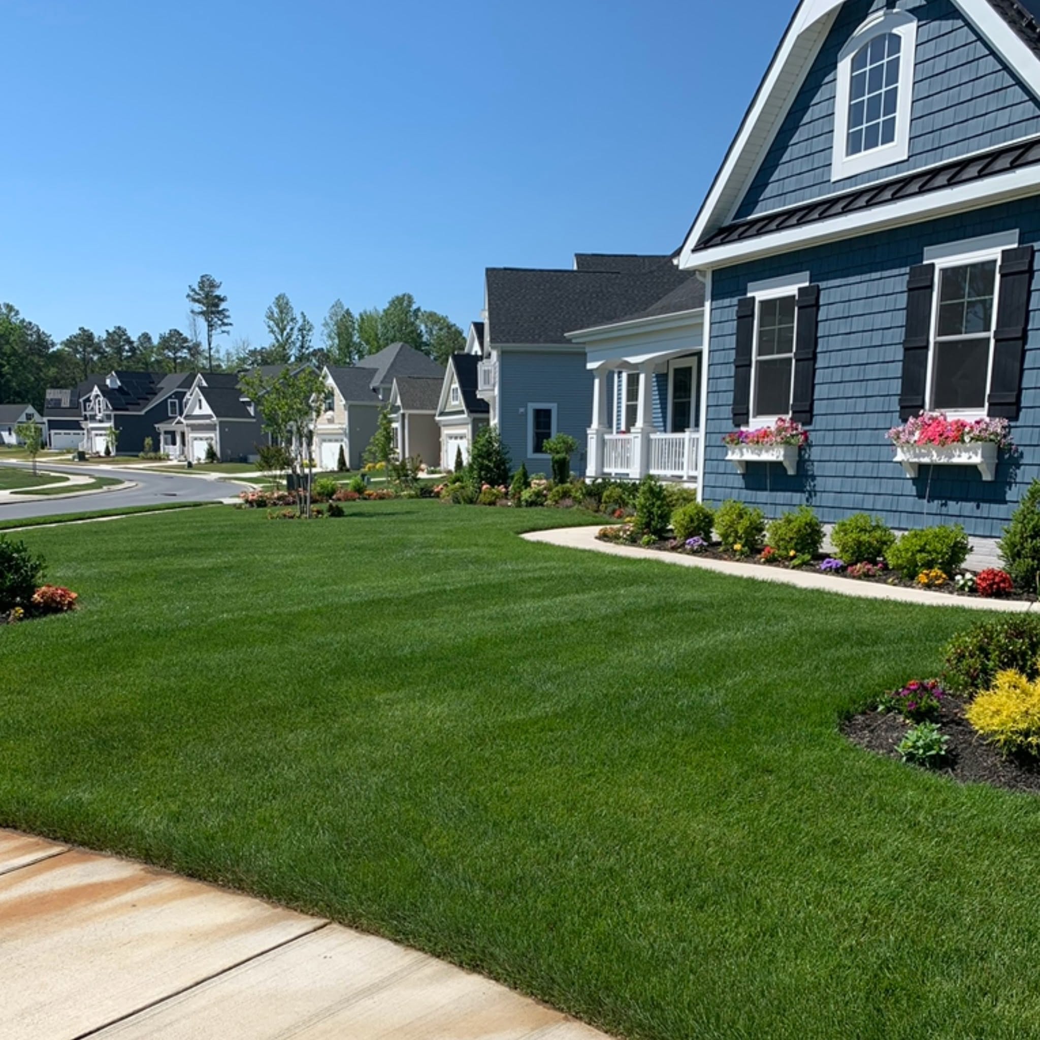 Ryan Lingenfelter explaining correct lawn assessment approach to Sudbury homeowner